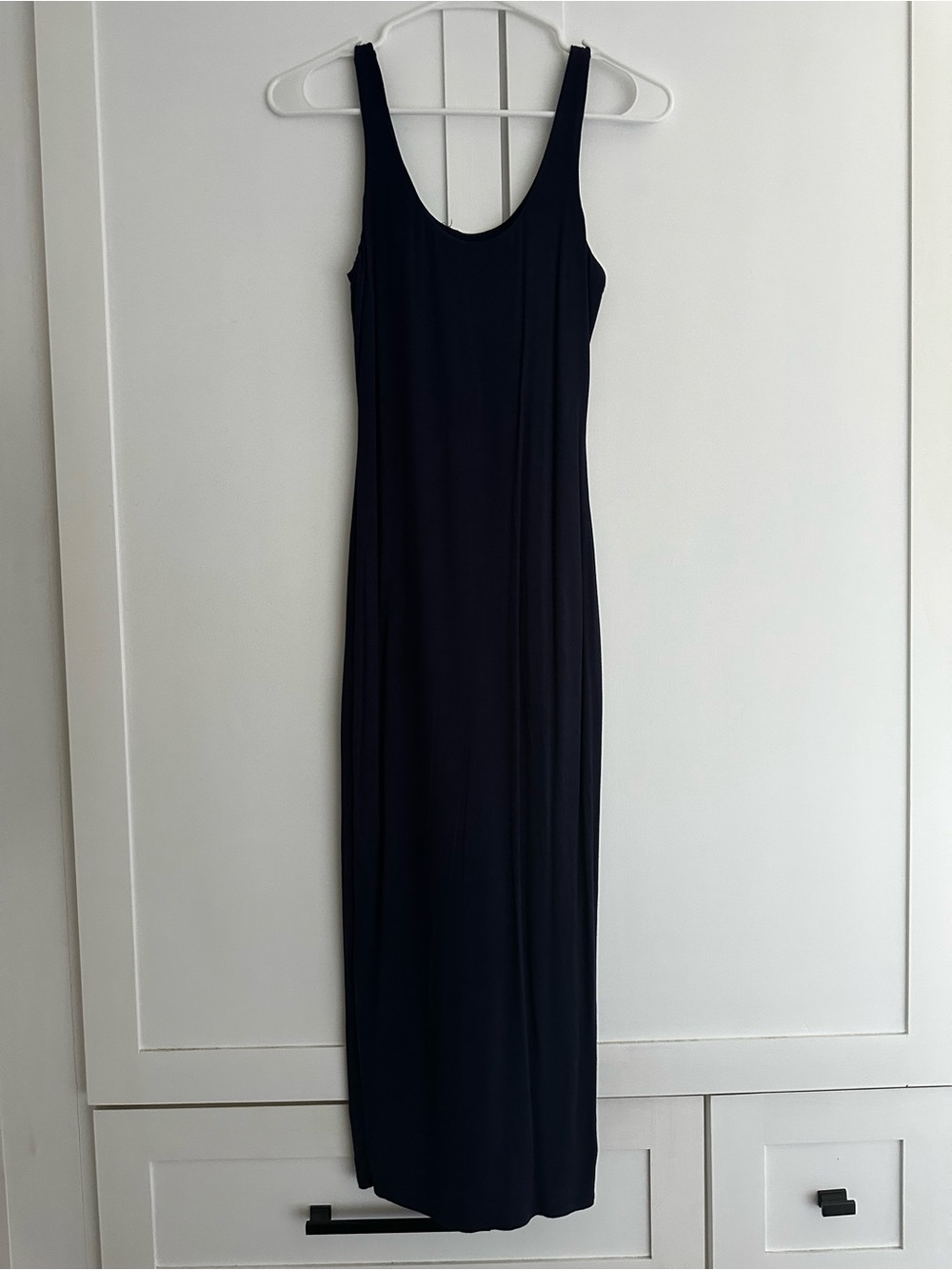 Classic navy Sleeveless Maxi Dress